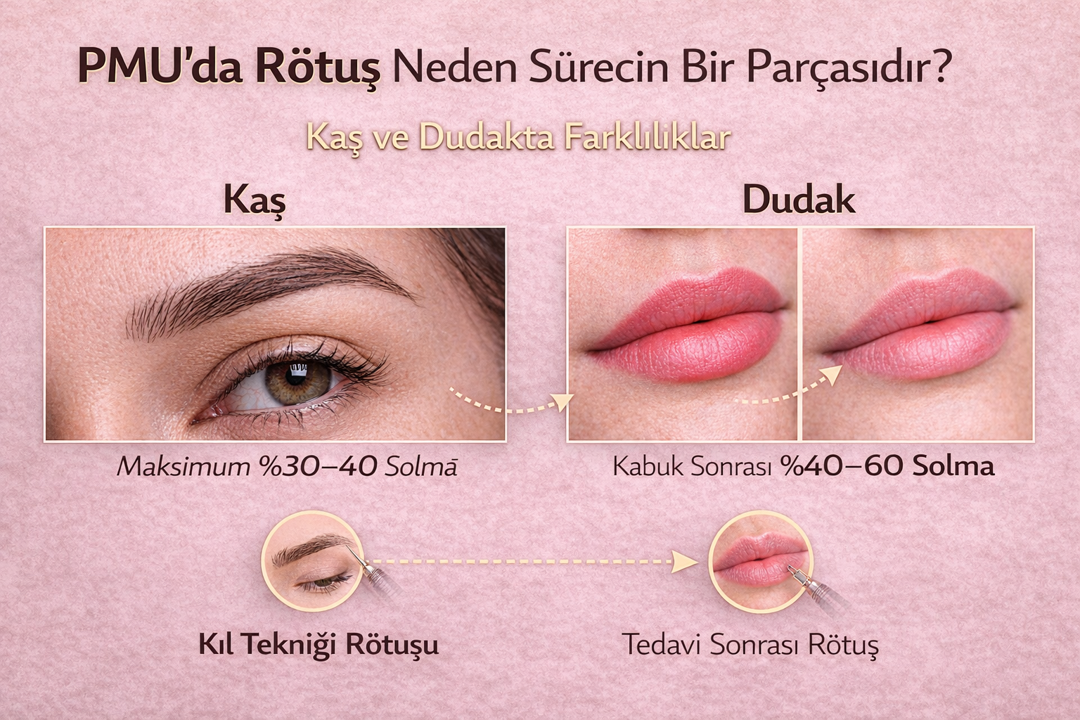 Pmu'da Rötuş Neden Sürecin Bir Parçasıdır? Kaş ve Dudakta Farklılıklar