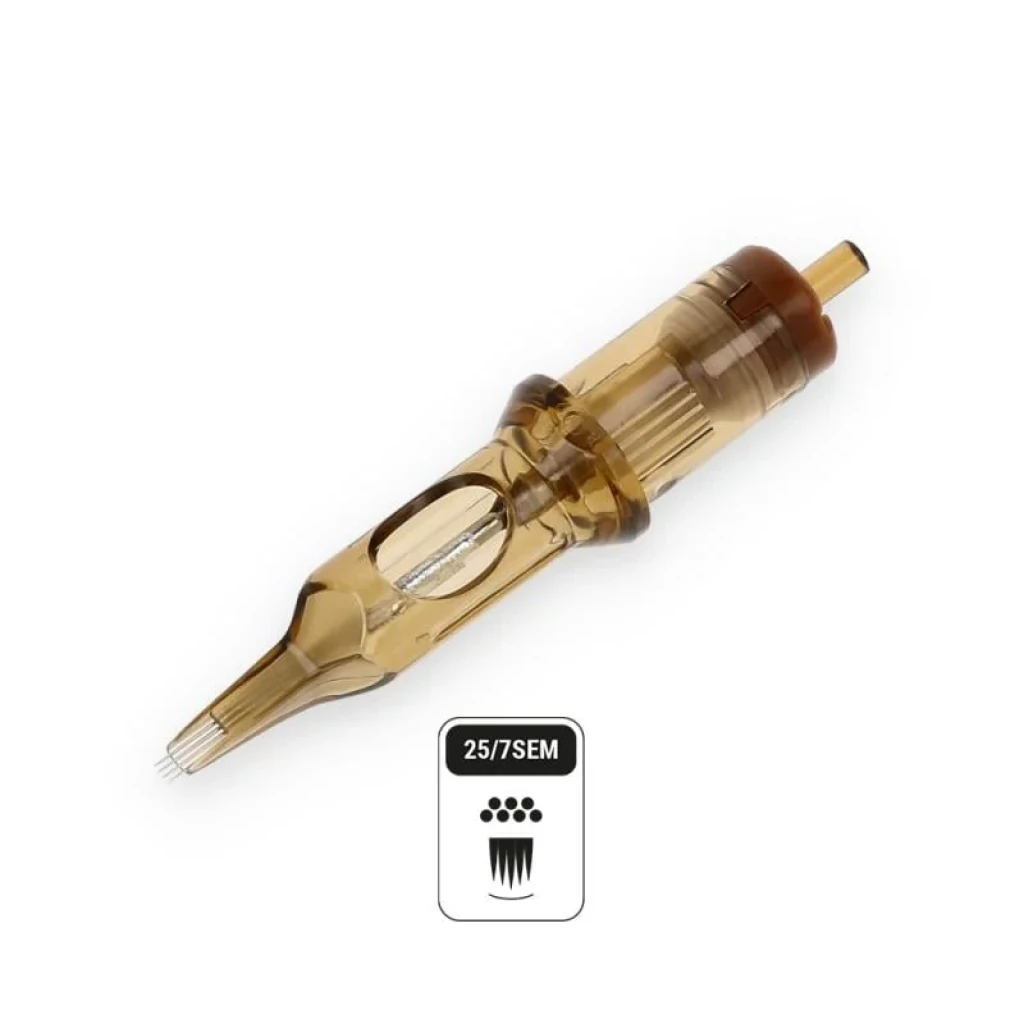 Kwadron 0807 SEMLT 7 SEMLT 0.25 mm Soft Edge Magnum Long Taper Kartuş Dövme İğnesi 20 Adet