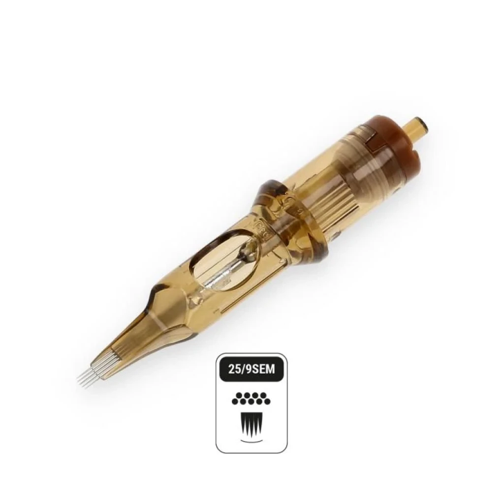 Kwadron 0809 SEMLT 9 SEMLT 0.25 mm Soft Edge Magnum Long Taper Kartuş Dövme İğnesi 20 Adet