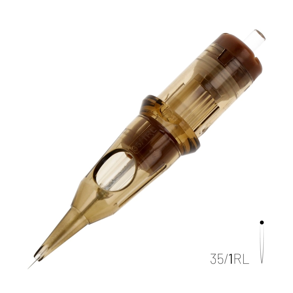 Kwadron 1201 RLMT 1 RL 0.35 mm Round Liner Medium Taper Kartuş Dövme İğnesi 20 Adet