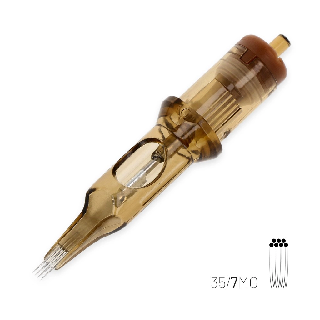 Kwadron 1207 MGLT 7 MGLT 0.35 mm Magnum Long Taper Kartuş Dövme İğnesi 20 Adet