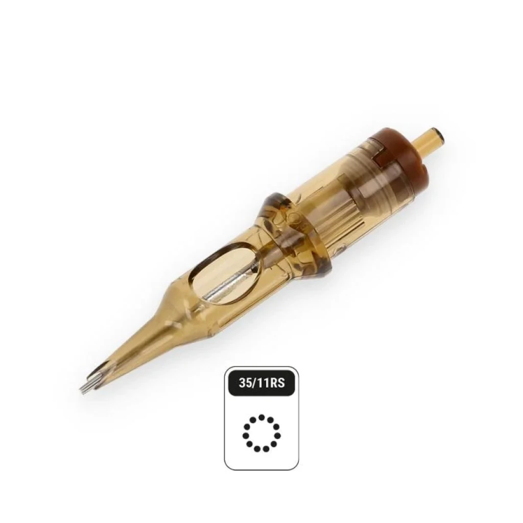 Kwadron 1211 RSLT 11 RS 0.35 mm Round Shader Long Taper Kartuş Dövme İğnesi 20 Adet