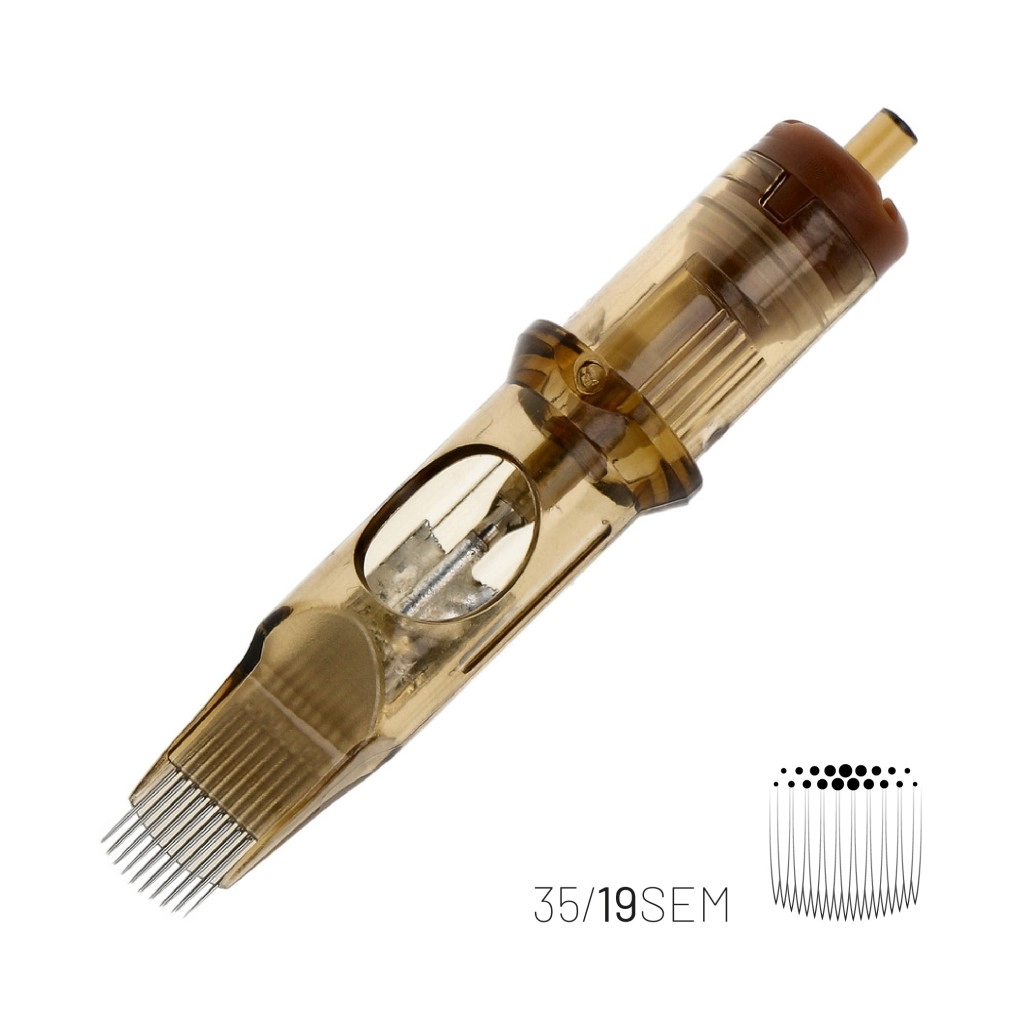 Kwadron 1219 SEMLT 19 SEMLT 0.30 mm Soft Edge Magnum Long Taper Kartuş Dövme İğnesi 20 Adet