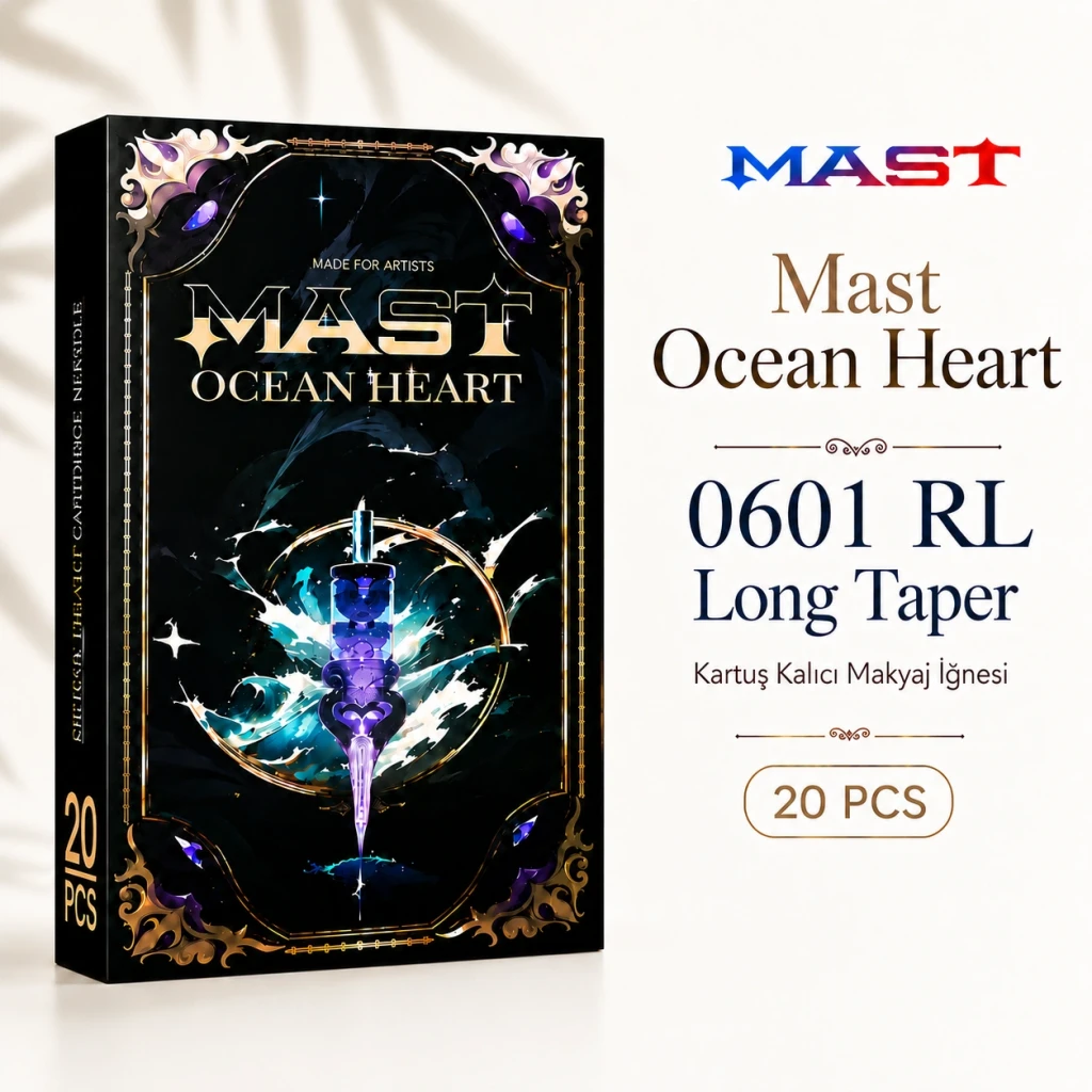 Mast Ocean Heart Cartridges 0601 RL Long Taper - Kartuş Kalıcı Makyaj İğnesi