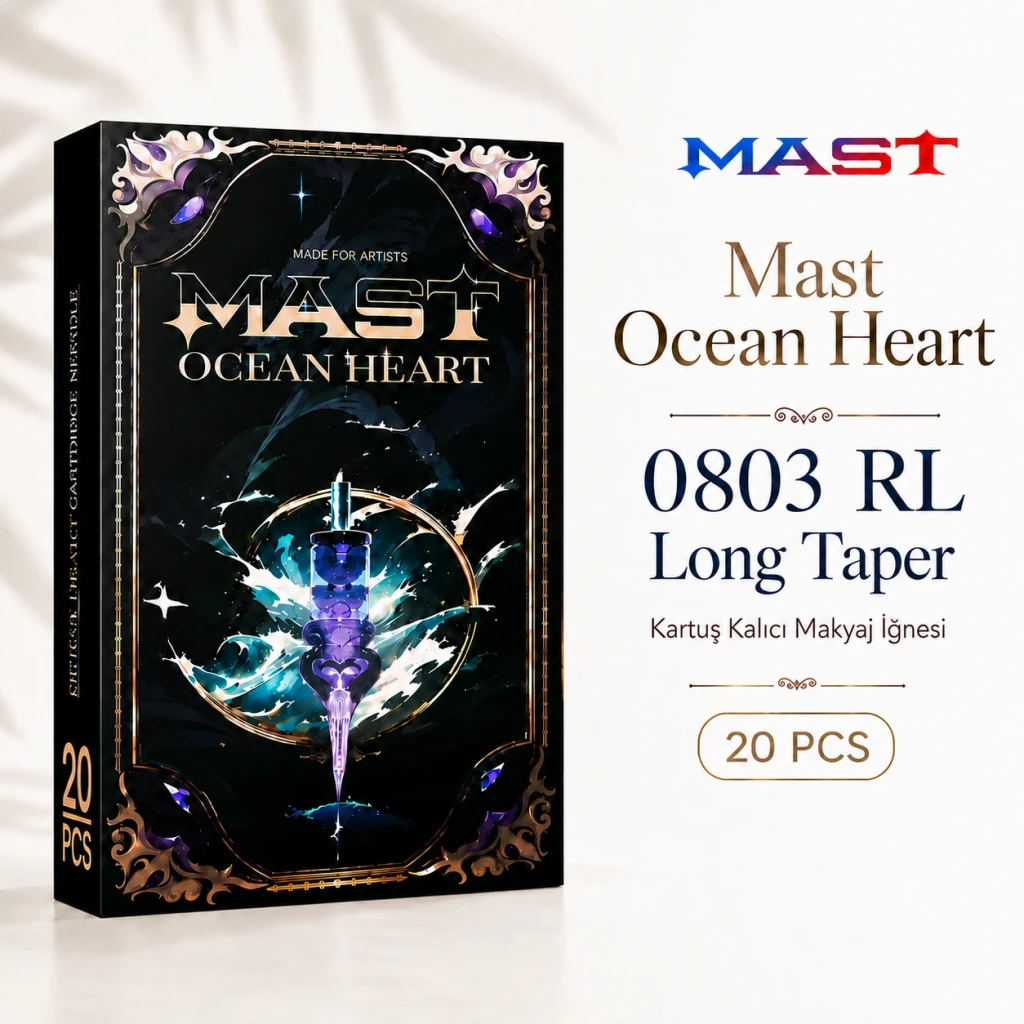Mast Ocean Heart Cartridges 0803 RL Long Taper - Kartuş Kalıcı Makyaj İğnesi