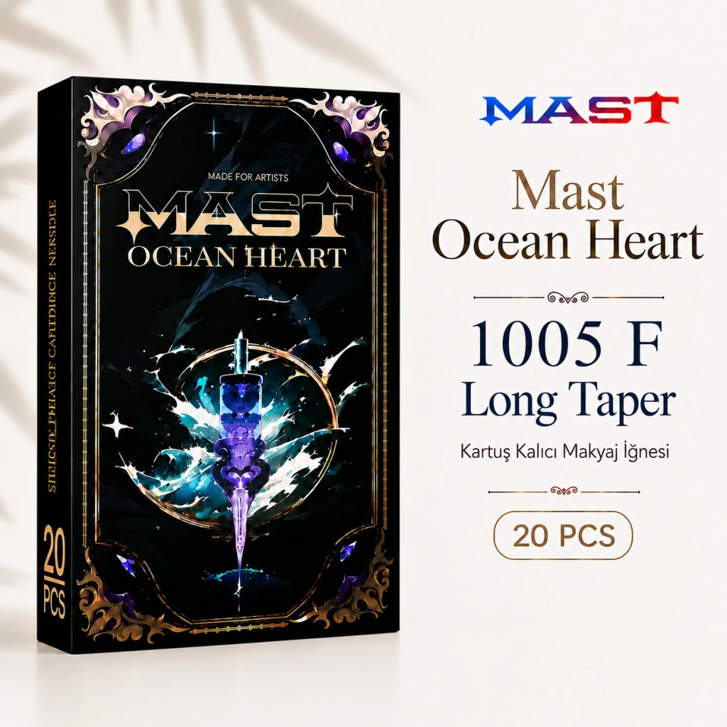 Mast Ocean Heart Cartridges 1005 F Long Taper - Kartuş Kalıcı Makyaj İğnesi