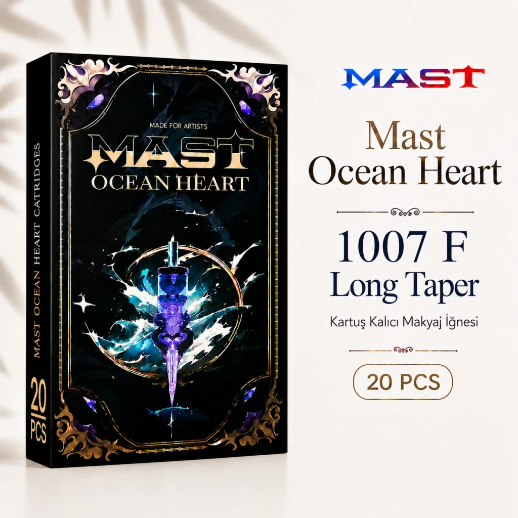 Mast Ocean Heart Cartridges 1007 F Long Taper - Kartuş Kalıcı Makyaj İğnesi