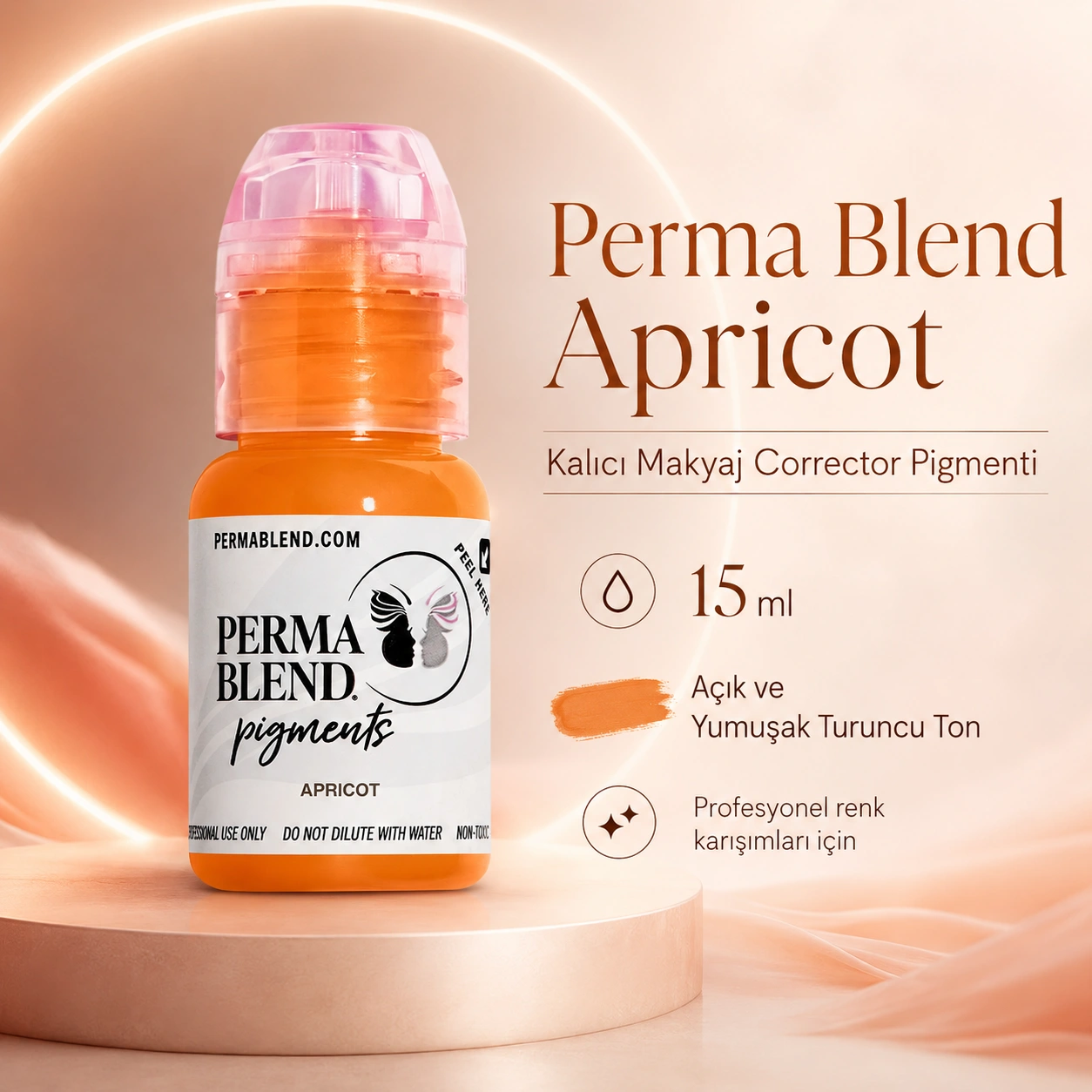 Perma Blend Apricot Isıtıcı Kalıcı Makyaj Pigmenti 15ml Perma Blend Apricot Isıtıcı Kalıcı Makyaj Pigmenti 15ml