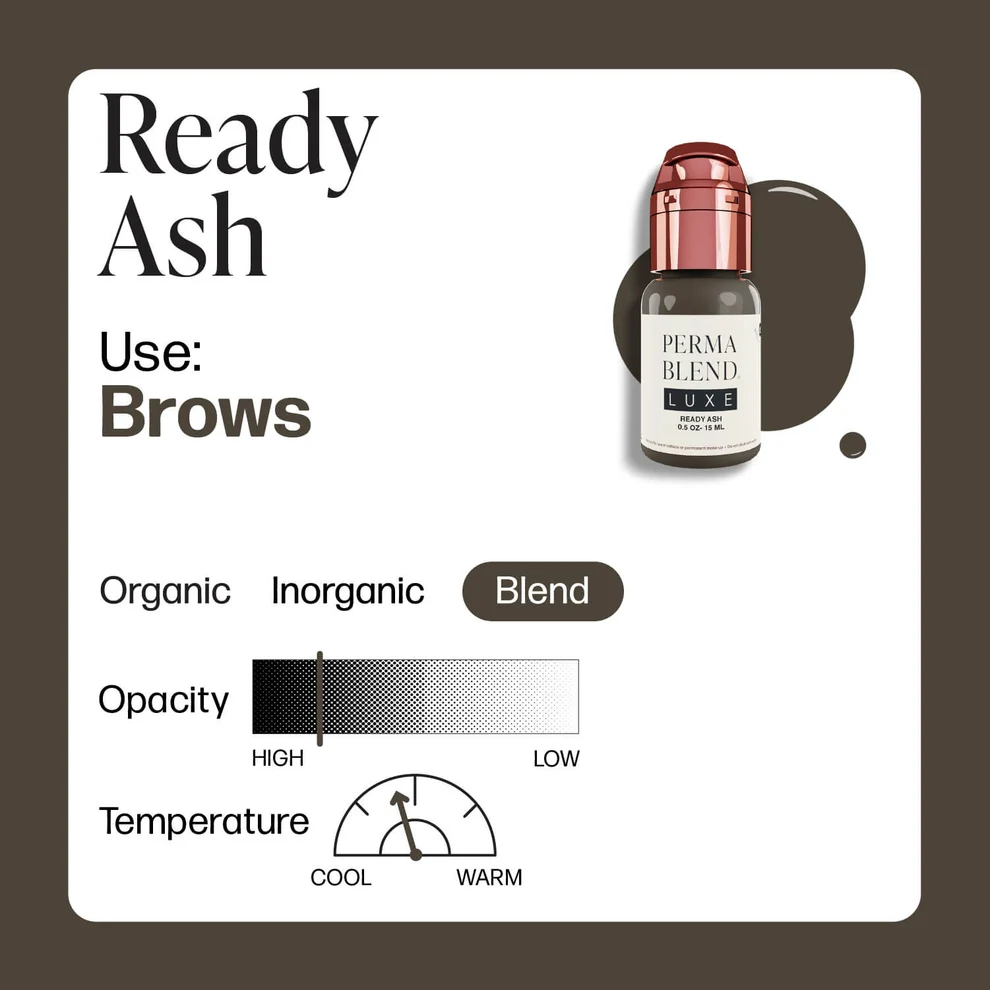 Perma Blend LUXE Ready Ash Nötr-Soğuk Küllü Kahve Kaş Pigmenti 15ml Perma Blend LUXE Ready Ash Nötr-Soğuk Küllü Kahve Kaş Pigmenti 15ml