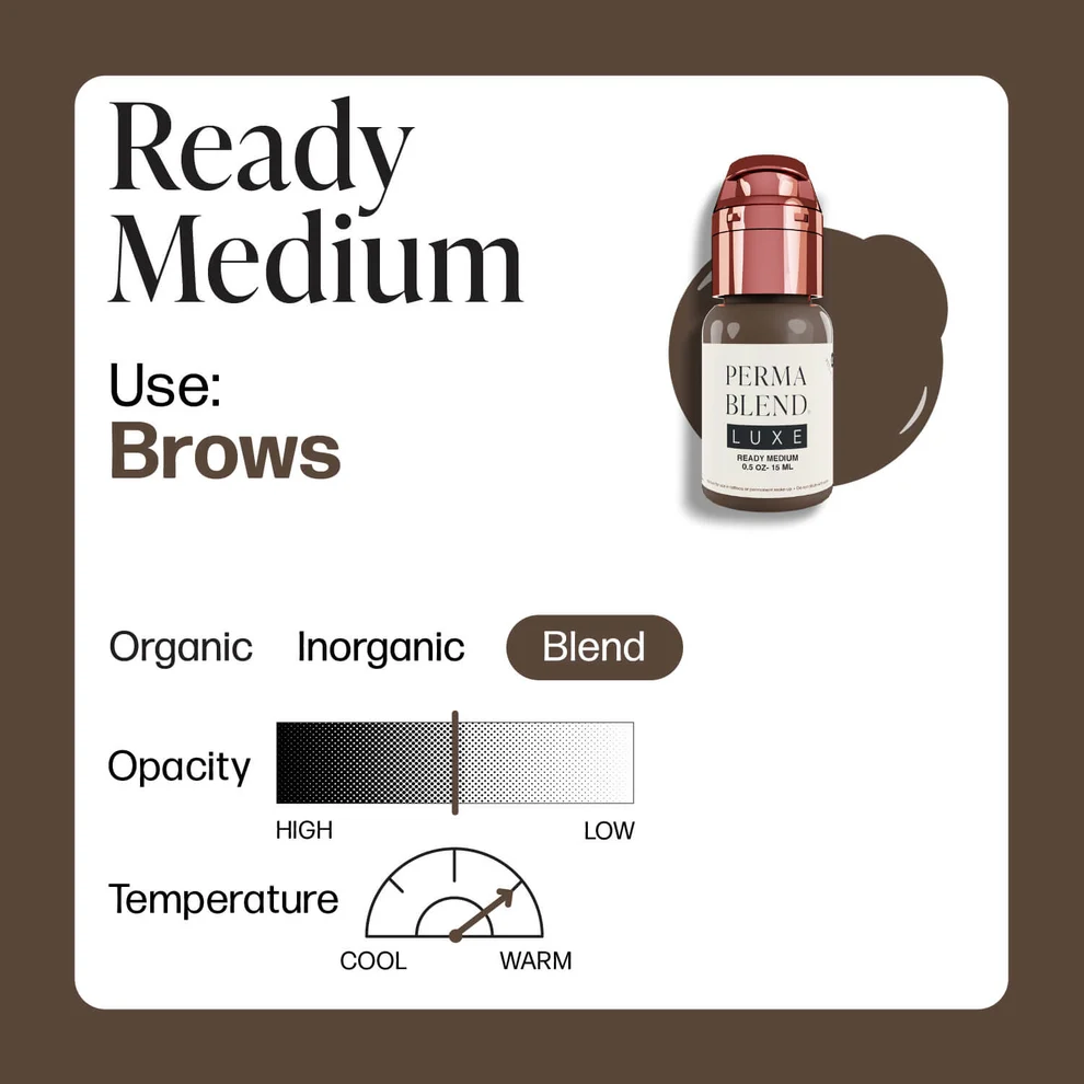 Perma Blend LUXE Ready Medium Nötr Orta Kahve Kaş Pigmenti 15ml Perma Blend LUXE Ready Medium Nötr Orta Kahve Kaş Pigmenti 15ml
