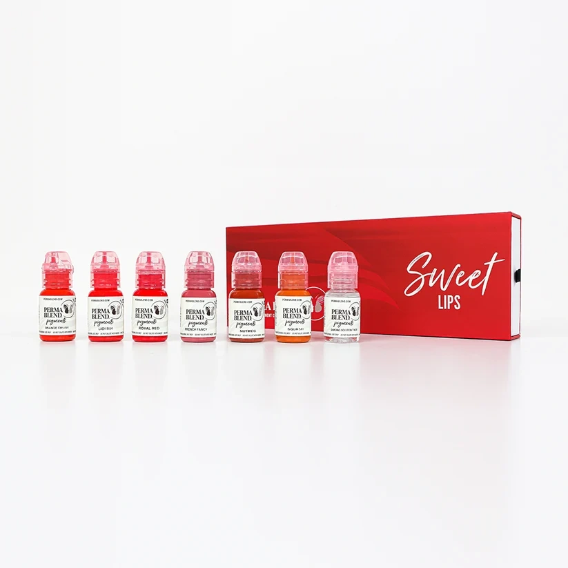 Perma Blend Sweet Lip Kit 7'li Dudak Seti 6 Pigment + Thick Shading Solution 7x15ml