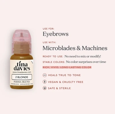 Perma Blend Tina Davies I Love Ink Blonde Açık Taupe Kaş Pigmenti 15ml Perma Blend Tina Davies I Love Ink Blonde Açık Taupe Kaş Pigmenti 15ml