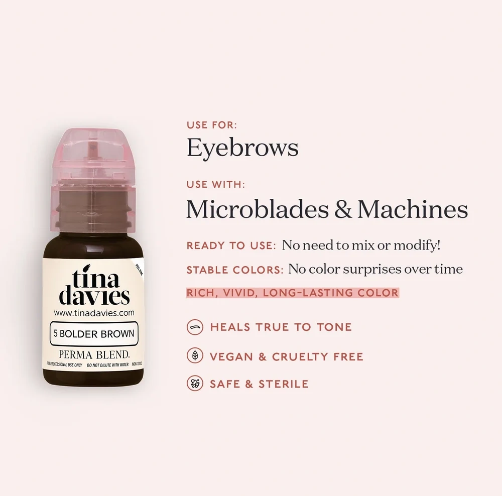 Perma Blend Tina Davies I Love Ink Bolder Brown Koyu Kahve Kaş Pigmenti 15ml Perma Blend Tina Davies I Love Ink Bolder Brown Koyu Kahve Kaş Pigmenti 15ml