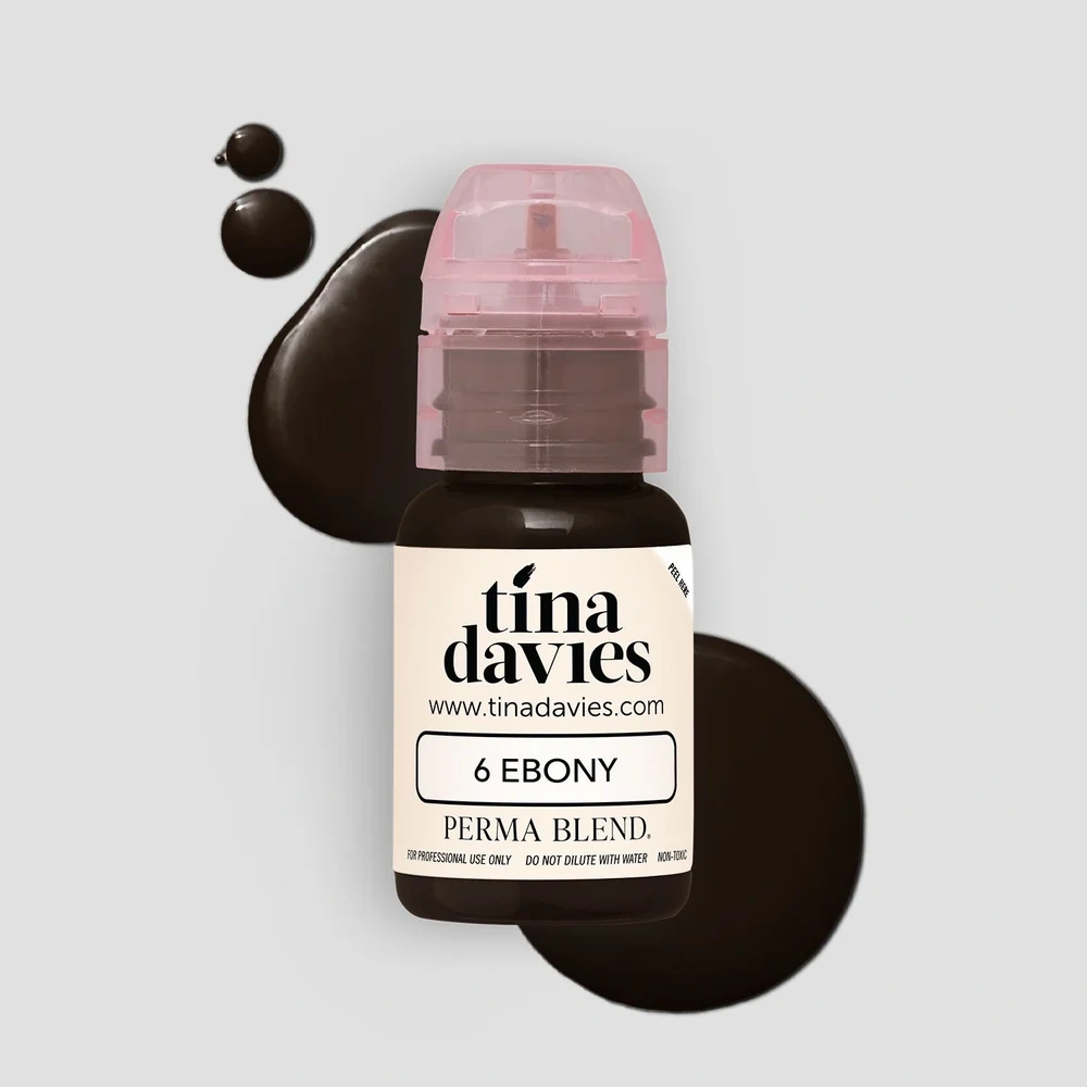 Perma Blend Tina Davies I Love Ink Ebony Soğuk Siyah-Kahve Kaş Pigmenti 15ml