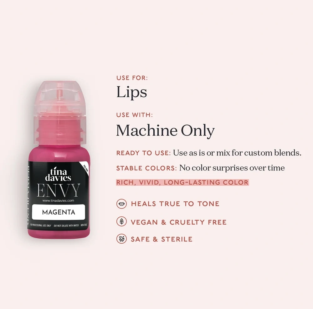 Perma Blend Tina Davies Envy Magenta Berry Pink Dudak Pigmenti 15ml Perma Blend Tina Davies Envy Magenta Berry Pink Dudak Pigmenti 15ml