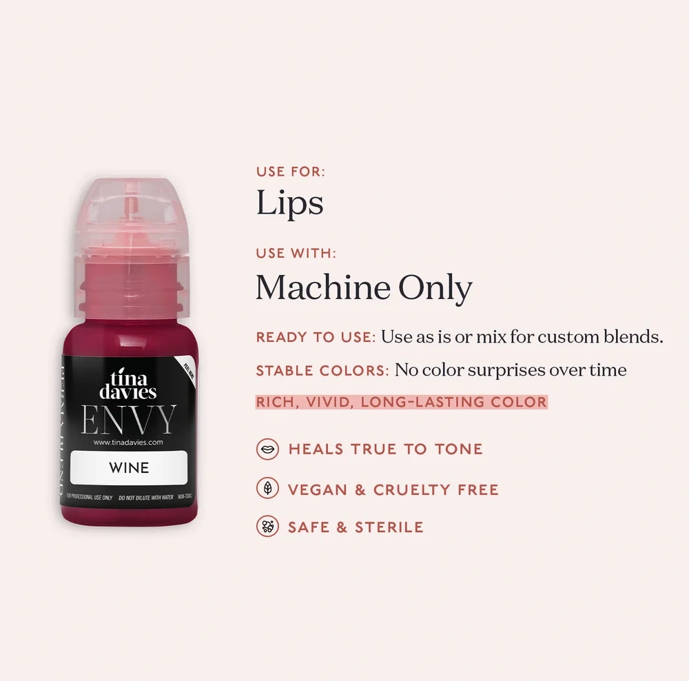 Perma Blend Tina Davies Envy Wine Soğuk Bordo Dudak Pigmenti 15ml Perma Blend Tina Davies Envy Wine Soğuk Bordo Dudak Pigmenti 15ml