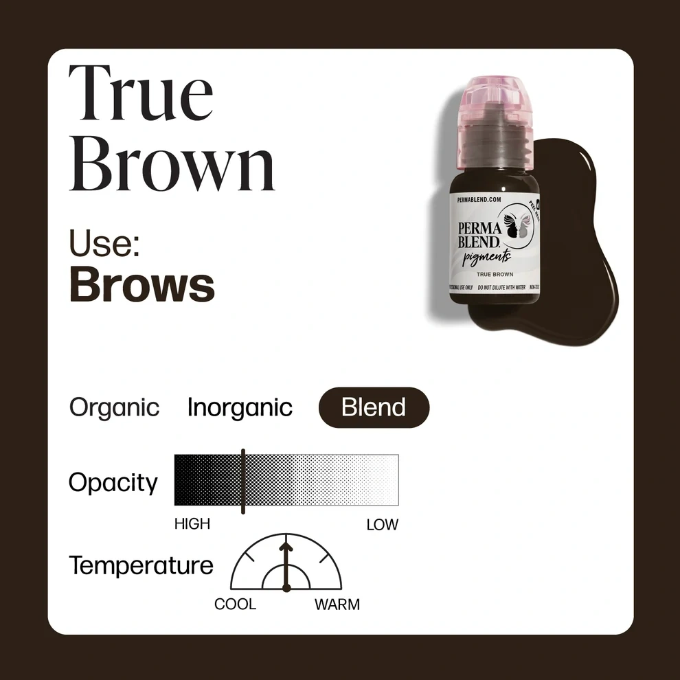 Perma Blend True Brown Sıcak Koyu Kahve Kaş ve Eyeliner Pigmenti 15ml Perma Blend True Brown Sıcak Koyu Kahve Kaş ve Eyeliner Pigmenti 15ml