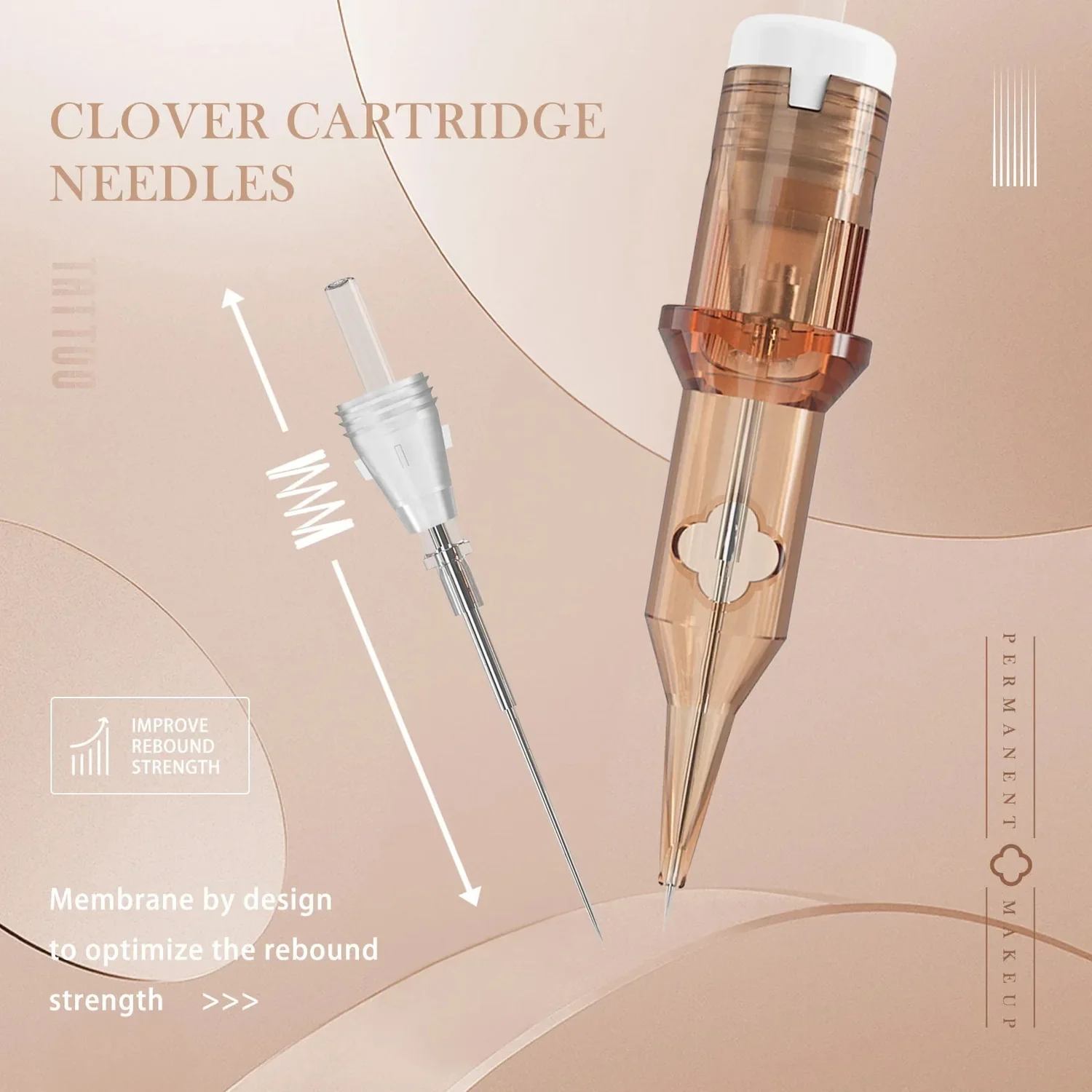POPU Clover 0803 RLLT 3 RL 0.25 mm Long Taper Kalıcı Makyaj İğnesi 20'li POPU Clover 0803 RLLT 3 RL 0.25 mm Long Taper Kalıcı Makyaj İğnesi 20'li
